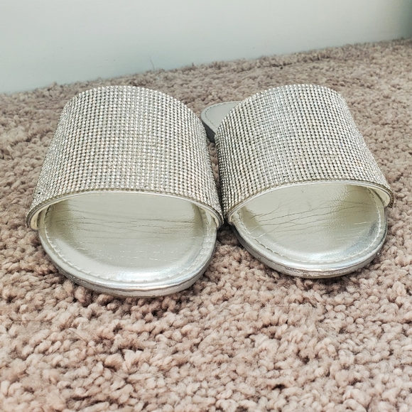 Metallic Silver Rhinestone Slides - Picture 7 of 7